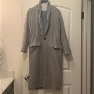 Gray Minkpink duster coat